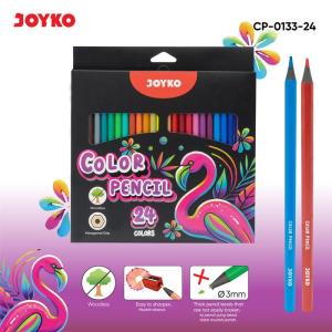 PENSIL WARNA JOYKO FLAMINGO 24 WARNA CP-0133-24 / Color Pencil JOYKO 24 WARNA PANJANG 24W CP-0133-24