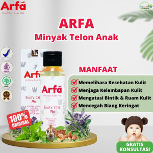 ARFA - Baby Oil Telon Alami Wangi Lavender Melembabkan & Menenangkan Kulit Bayi Anak