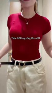 Thắt lưng da thật dành cho nữ Phong cách Hàn Quốc tối giản có thể điều chỉnh Thiết kế không lỗ để mặc hàng ngày