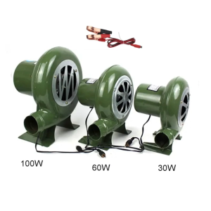 12V BBQ Fan Electric Blacksmith Forge Blower Grill Fans Charcoal Chimney Starter 12V Clips 30W/ 60W/ 100W