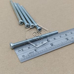 BAUT JP M5X70 PAN HEAD SEKRUP M5 X 70 PANJANG 7CM 7 CM 5X70 5 X 70 MM 70MM OBENG PLUS SKRUP PUTIH GALVANIZ GALVANIS GALPANIS PITCH DRAT 0.8
