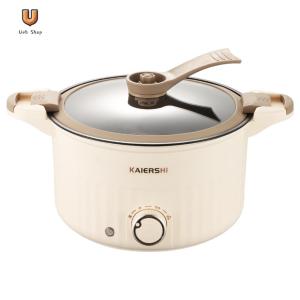 Cooking Non-Stick Pan Stainless Steel Liner Small Electric Hot Pot for Soup Porridge Pasta Steak Fried Eggs [Ueb Shop]