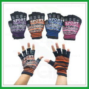 (ยกโหล/12คู่) ถุงมือกันลื่น ตัดปลายนิ้ว ถุงมือขับรถ ถุงมือขับมอเตอไซน์ ถุงมือช่าง ถุงมือ