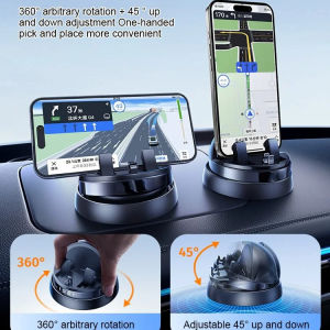 Car Phone Holder Dashboard Mount Stable Navigation Stand 360-Degree Rotation Mobile Holder
