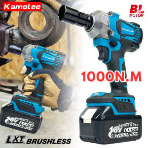 Kamolee Tool 1200N.m 1/2" Cordless Electric Impact Wrench Kompatibel Dengan Baterai Makita