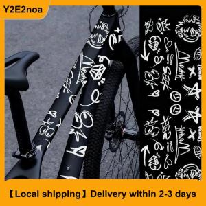 【Local shipping】 1 Set MTB Road Bikes Frames Sticker Cartoon DIY Reflective Waterproof Cycling Decals Bicycle Stickers For Bicycle Frame Top Tube