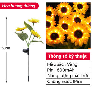 Đèn Trang Trí Năng Lượng Mặt Trời Hoa Hướng Dương Không Cần Nối Dây Tự Động Sáng - DA3033