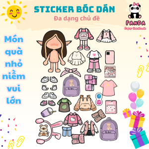 (38B)Bộ Avatar Sticker đồ chơi bóc dán đồ chơi handmade sáng tạo giúp bé tự tay làm đồ chơi