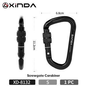 Xinda Carabiner Outdoor 40CR Steel Safety Buckle Hook Rock Climbing Mountain Loading 40kN High Altitude Operation Equipment Lock