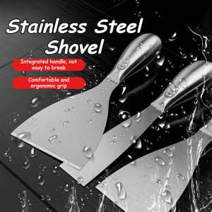 Heavy Duty Stainless Steel Scraper Tool Integrated Handle Putty Shovel For Home Renovation Cleaning