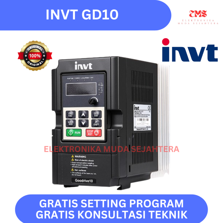 VFD INVERTER INVT GD10-1R5G-4-B 1.5KW 2HP 380V 3 PHASE VARIABLE ...