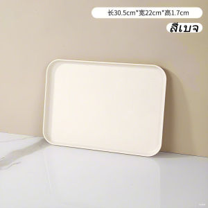 Tomorrw.TH ถาดฟางข้าวสาลี ถาด ถาดพลาสติก สีพาสเทล ถาดใส่อาหาร พรอป มินิมอล เบเกอร์รี่ ถาด ทนทาน ใส่ขนม วางสิ่งของ มีให้เลือก 4 ขนาด