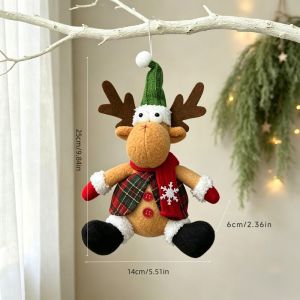 KANNERT Chân dài Đồ trang trí treo trên cây thông Noel. Ông già Noel Búp bê hình hươu Đồ trang trí hình búp bê Giáng sinh. Trang trí lễ hội Đồ thủ công mỹ nghệ dây chuyền hình ông già Noel Giáng sinh Giáng sinh