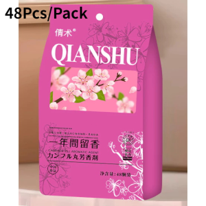 48Pcs Natural Camphor Balls Rose Fragrance for Wardrobe Closet Deodorizer Insect Repellent