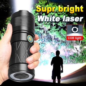 G48 Outdoor white laser flashlight 200000lm LED metal TorchLight Super bright Flashlight Waterproof Fall resistance