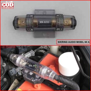 Sekring Audio Mobil 60 Ampere Amper 60A 60 A Sikring Sekering Fuse Botol Fusebox Universal MS