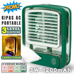 Pendingin Udara AC Mini Protable LED Fan Lampu Hias Tidur Kipas Angin AC Mini Protable Light Air Fan