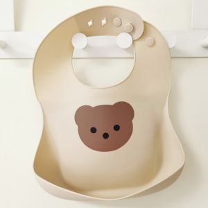 Baby Bib CelemekBayi Bear Beruang Bib Portabel Tahan Air Bear Silicon
