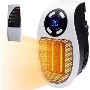 House life Portable Heater Electric Heater Plug In Wall Room Heater Home Appliance Heating Stove Mini Radiator Remote Warmer Machine 500W