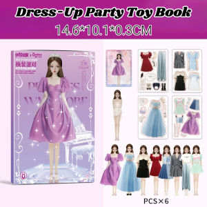 Dress Up Magnetic Toy Set Quiet Book Princess Stickers Girl DIY Paper Doll Creative Gift Mainan Kanak