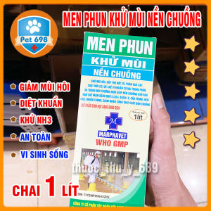 1 lít MEN PHUN KHU MÙI NỀN CHUỒNG giảm mùi hôi chuồng trại giúp nền chuồng khô ráo vật nuôi khỏe mạnh