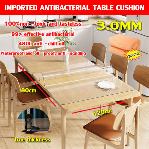 3.0mm Thick 65°Rounded corner 200% transparent PVC table cover for table Water proof Oil Proof Heat Resistant Anti-slip Antibacterial Table cushion Protective table