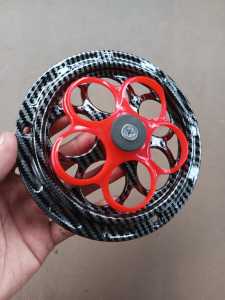 SPINNER CARBON WTP COVER PELINDUNG KIPAS UNIVERSAL FULL CNC VESPA SPRINT PRIMAVERA LX S125 SCOOPY BEAT FI MIO VARIO