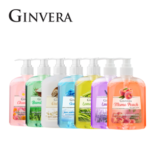 [Bundle of 2/4] GINVERA Hand Liquid Soap 500ml - Lemongrass Sea Salt Bamboo Salt Chamomile Oat Milk Lavender Momo Peach