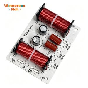 3 Way Speaker Crossover Circuit Kit for Home Audio System Treble Midrange Bass Frequency Divider