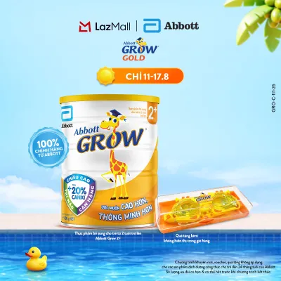 Lon sữa bột Abbott Grow 2+ 800g tặng 1 Kính bơi hươu Grow