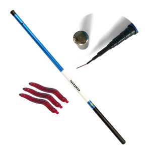 MUXI joran pancing set 1.8M 6 Bagian Spinning Fishing Rod Reel Set Fiber Glass Telescopic untuk Air Tawar Anak-anak Fishing pancingan set lengkap joran pancing full set pancing 1 set lengkap kuat