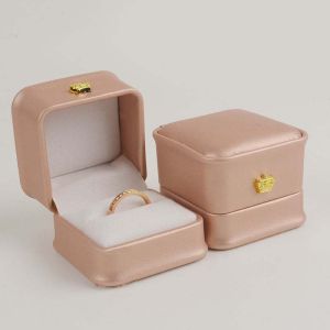 Kotak Cincin Kulit - Mewah Kokoh Kotak Perhiasan Proposal Dan Pertunangan Kotak Cincin Mahkota