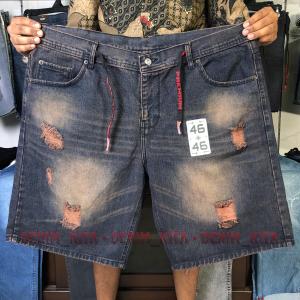 Celana Jeans Pendek Pria Sobek Jumbo Ripped Denim shortpants Boardshort Celana Pendek Pria Gendut