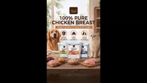 Freeze Dried Chicken Cubes for Dogs & Cats 100% Pure & Grain Free Natural Dog & Cat Training Snacks Food Topper