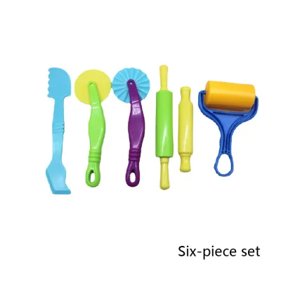 Colourful 6pcs/set PlayDough Tools Set Kit Clay Play Doh Molds Cutting Crafts Kids Xmas Gifts