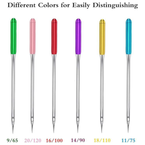 5Pieces Metal Sewing Machine Regular Point Machine Colorful Stainless Steel for Stretch Fabric