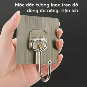 Túi 10 cái móc dán Inox treo Đồ Dán Siêu Chắc Dùng Cho Quần Áo Túi Xách