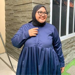 Yobo Midi Dress Jumbo Big Size Toyobo Fodu Busui Friendly Menyerap Keringat Muat sp BB 150kg