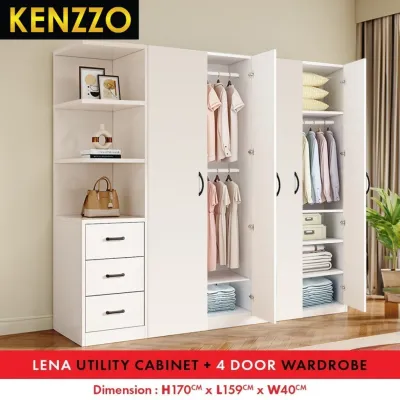 FREE SHIPPING !! Kenzzo :Lena Seating Corner Cabinet Corner Cabinet Triangle Cabinet / almari baju murah / wardrobe