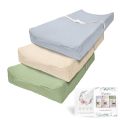 Muslin Changing Pad Cover Unisex, Solid Color Muslin Baby Changing Mats for Boys & Girls, 100% Cotton 3-Pack Breathable and Skin-Friendly Changing Table Covers, Large. 