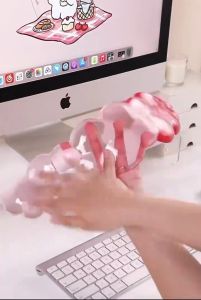 Cloud Shape Keyboard Wrist Rest Transparent Silicone Gradient Mouse Pad Wrist Rest Pad Wrist Support