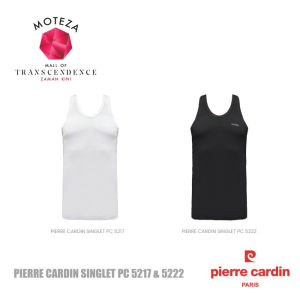 Pierre Cardin PC5217 PC5222 - Kaos Dalam Pria Singlet Kutang - Putih Hitam