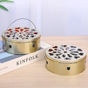 Mosquito Coil Holder Mosquito Coils Plate Sandalwood Coil Holder Metal Iron Mosquito Coil Holder Incense Holder With Cover