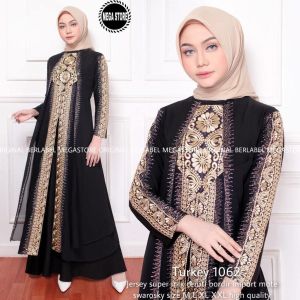 Gamis Abaya Turki Mewah Terbaru 2022 - Dress Abaya Turki Terbaru 2022 Mewah - Abaya Turkey Dubai Bordir Mewah - Gamis Arabian Turkey Mewah 2022