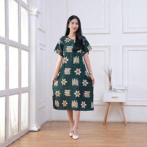 DASTER BUSUI KANCING DEPAN DRESS WANITA DEWASA RAYON ADEM TERBARU