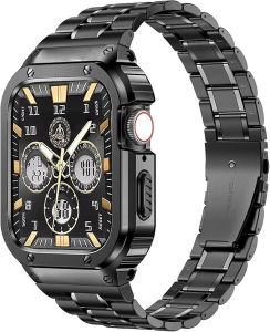 Bộ sửa đổi sang trọng Mod Khung kim loại Viền cho Apple Watch 11 10 Band Case iWatch Series 42mm 46mm Dây đeo đồng hồ dành cho nam