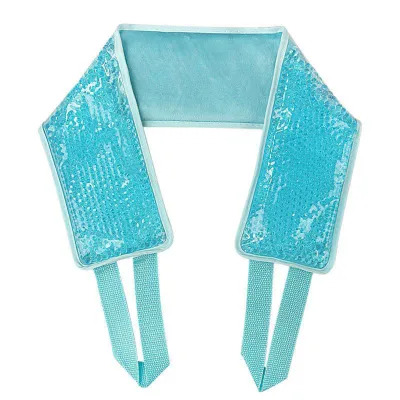 Sports Injuries Ice Pack Relieve Neck Pain with Gel Bead Neck Ice Pack Long Lasting Hot/cold Therapy for Sports Injuries Swelling Sprains Adjustable Strap for Cervical Spine Support Reusable