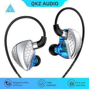 หูฟัง QKZ Hi6T ไดนามิกความละเอียดสูงสเตอริโอรอบทิศทาง HiFi หูฟังเพลงหูฟังอินเอียร์แบบอินเอียร์แบบสตรีมสดพร้อมไมโครโฟนเกม