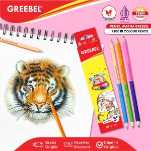 GREEBEL Pensil Warna Bi Colour Pencil / Coloring / Pensil Warna Greebel / Menggambar Mewarnai