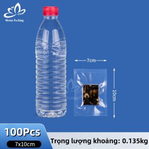 Túi hút chân không 1 mặt nhám Mstar-Packing bộ 100 cái bịch hút chân không thực phẩm bao bì chuyên dụng